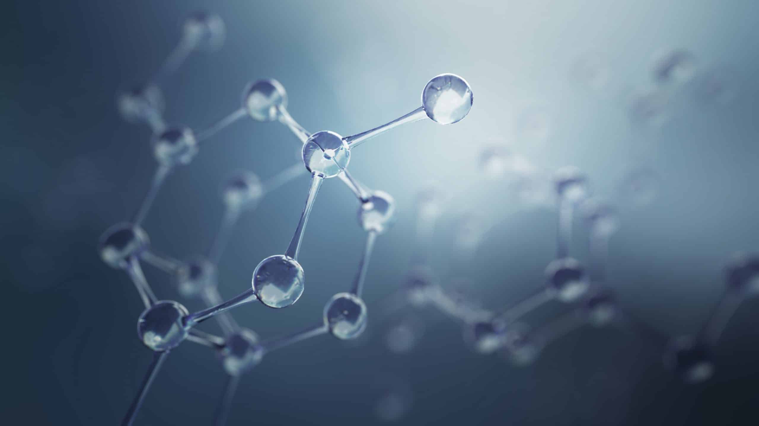 a close-up of a molecule